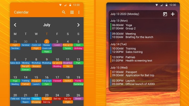 Simple Calendar app and widget
