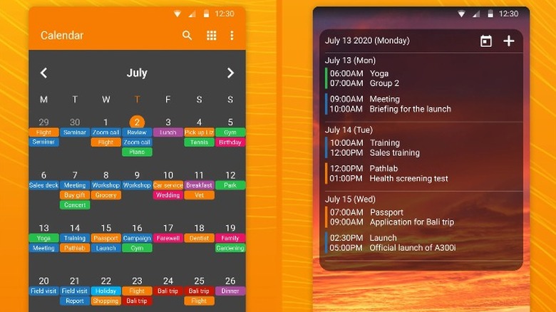 Simple Calendar app and widget
