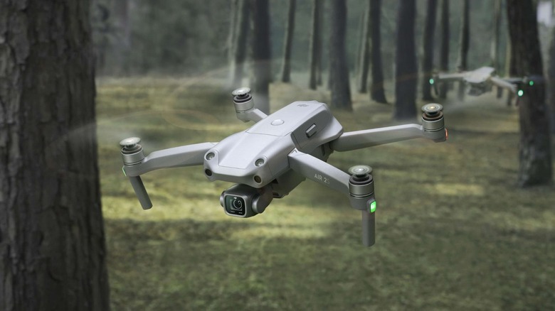DJI Air 2S drones in the forest