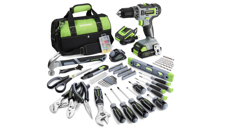 WorkPro tool kit pictured against a white background