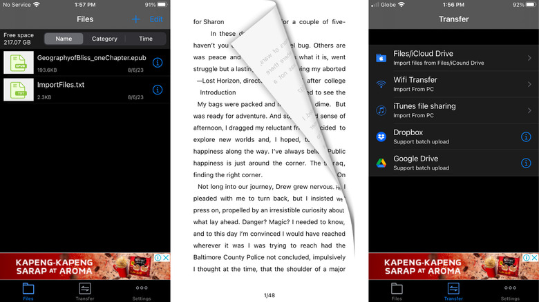 epub reader on iphone