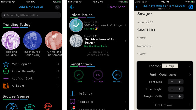 serial reader app on iphone