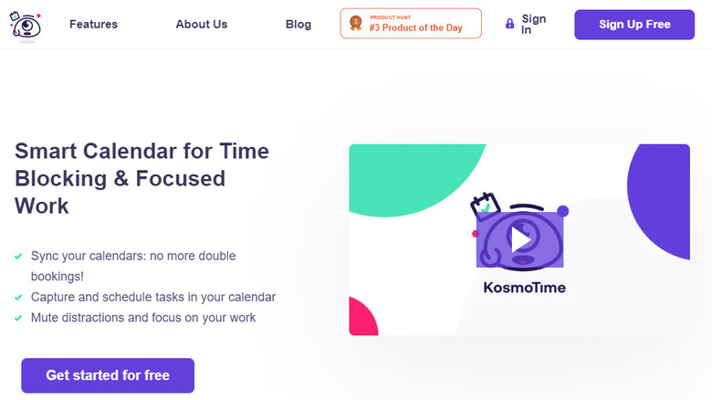 kosmostime website homepage
