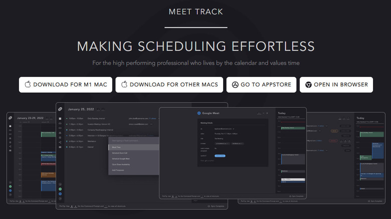 track website homepage
