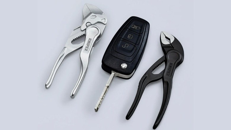 Knipex pliers next to a car key