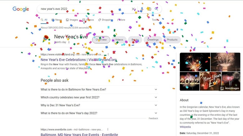 new year's eve google search
