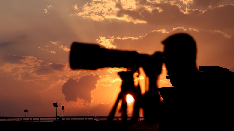 Silhouette of photographer