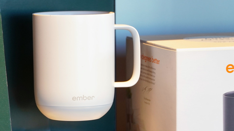 A display featuring the Ember Ceramic Mug