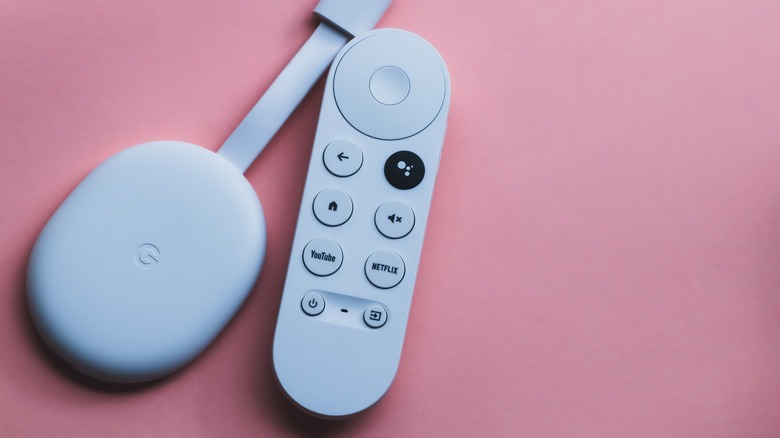A Google Chromecast with Google TV 