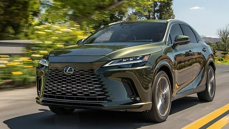A Lexus RX on the road