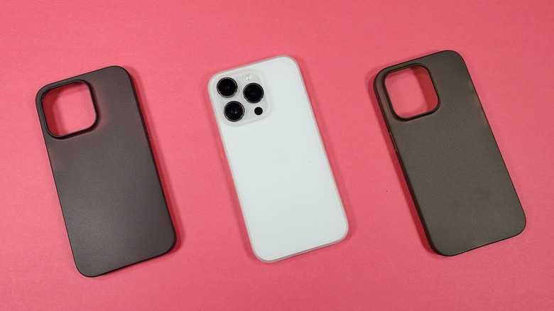 three iPhone 14 Pro cases