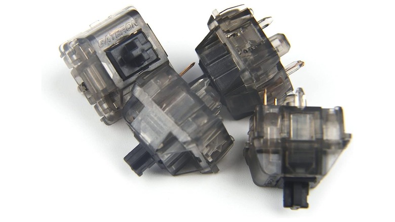 Gateron Black Ink V2s against a white background.