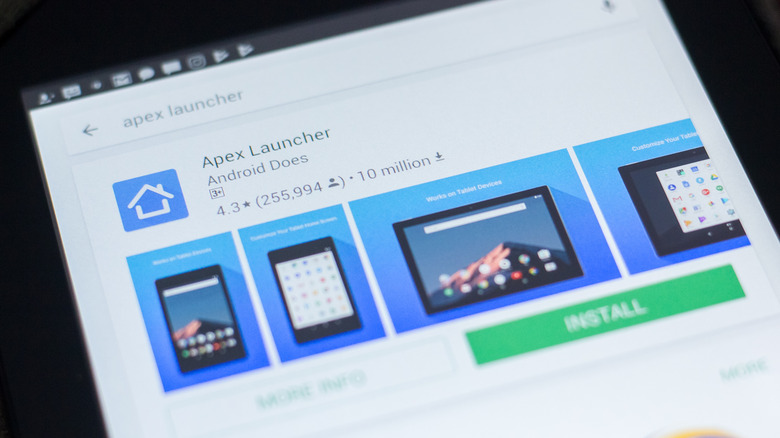 Apex Launcher in app store