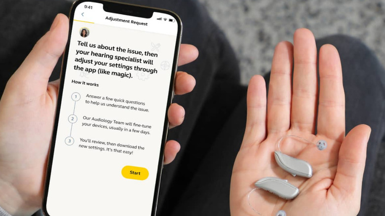 Jabra being adjusted by app 