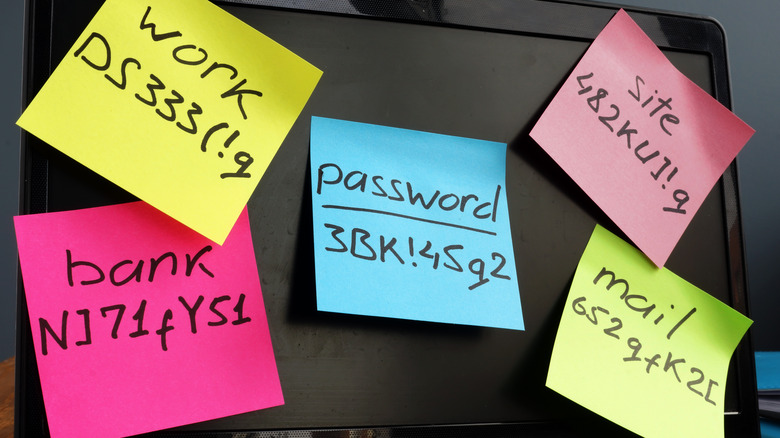 Passwords Sticky Notes