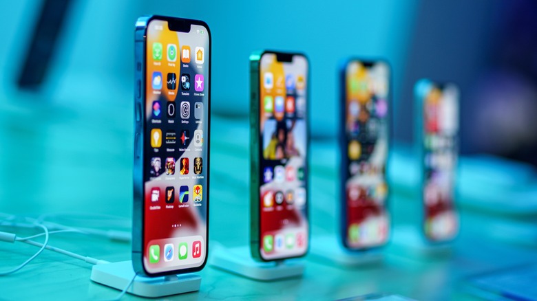 iPhone 13 phones in store