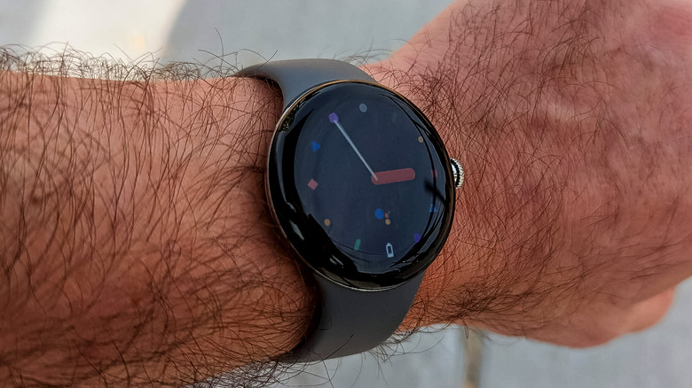 Google Pixel Watch on wrist