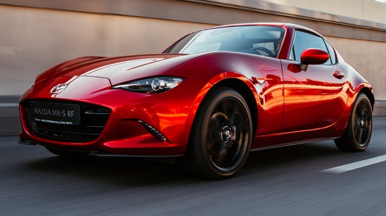 Mazda MX-5 on the road