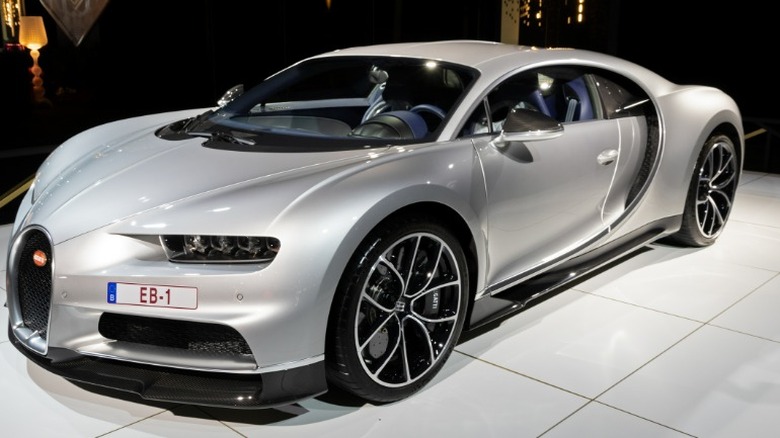silver Bugatti Chiron Super Sport