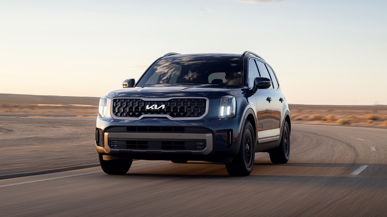Kia Telluride on the road