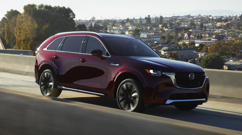 Mazda CX-90 on the road
