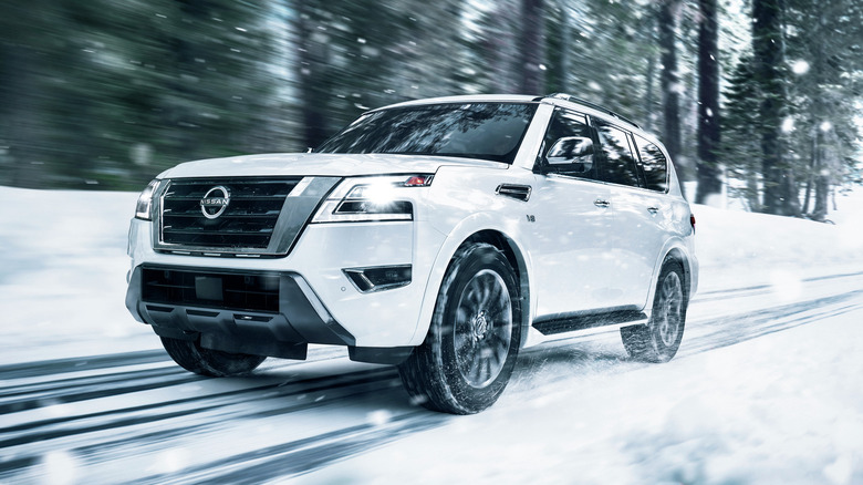 Nissan Armada in snow