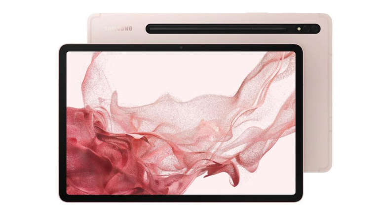 The Samsung Galaxy Tab S8+ against a white background.
