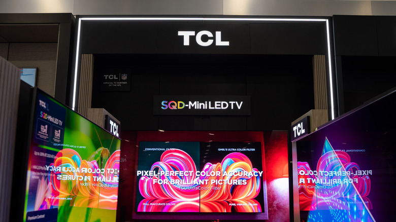 TCL Tvs on display at a store