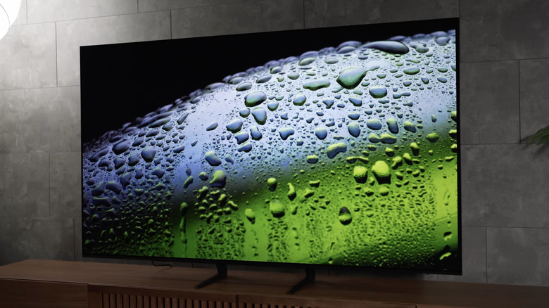 The S90F TV on display