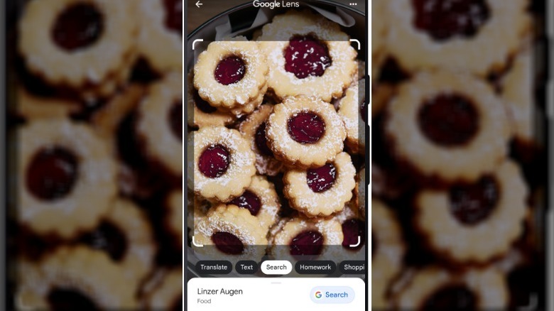 Google Lens scanning cookies