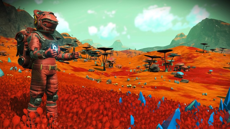 No Man's Sky screenshot: Traveler giving a thumbs up