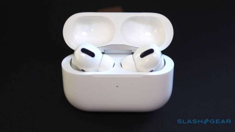 AirPods Pro on black background