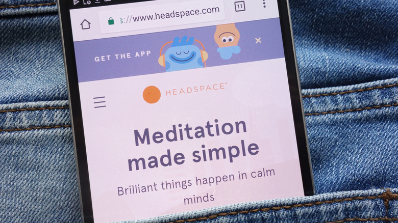 Headspace website on android phone