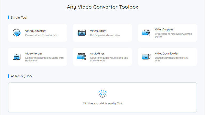 Any Video Converter user interface