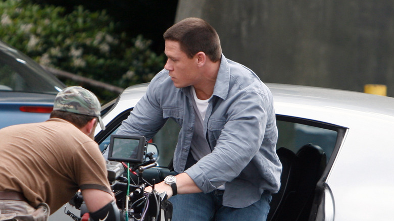 Cena exiting car