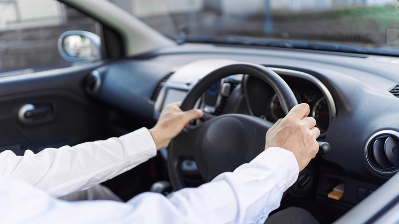 Man drives right hand drive vehicle