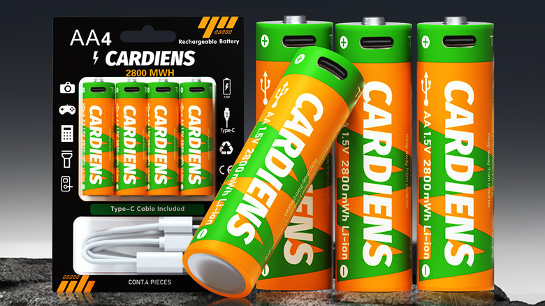 Cardiens USB C AA batteries
