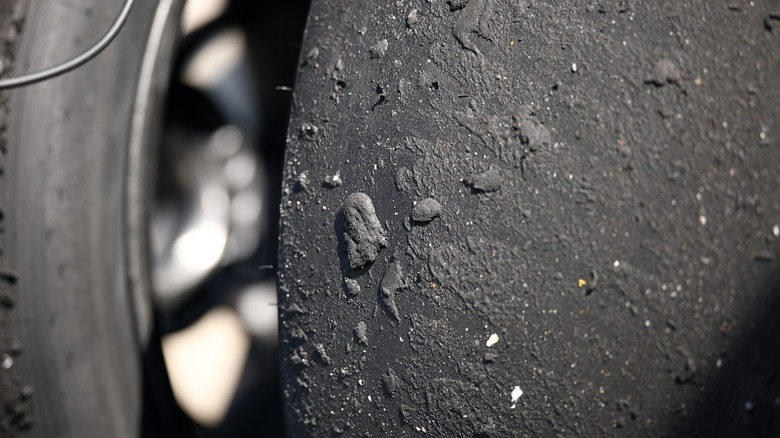 a worn out tire