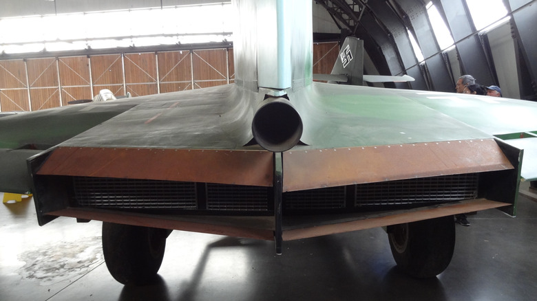 Rear detail of a replica of the Lippisch P.13a, located at the Military Aviation Museum in Virginia