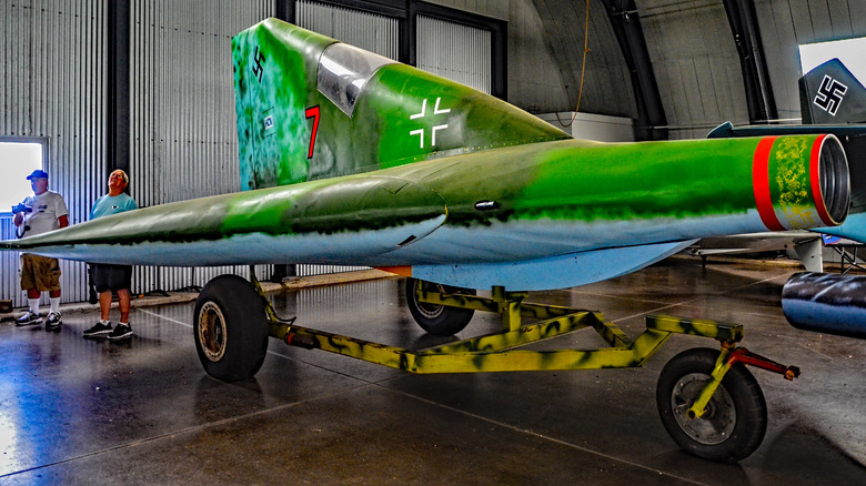Front 3/4 view of Lippisch P.13a, located at the Military Aviation Museum in Virginia