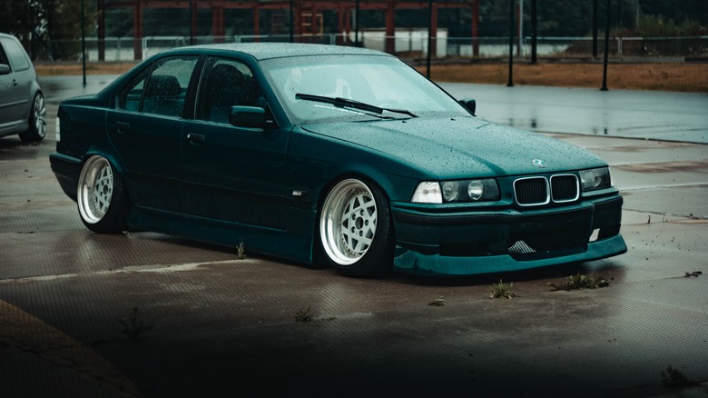 Stanced BMW E36 M3 on the street