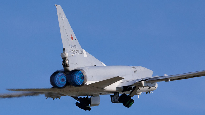 Tu-22M3 supersonic jet in air
