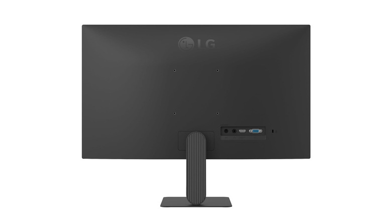Back of LG 24-inch monitor on a plain white background