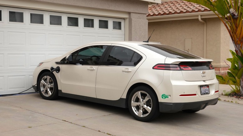 chevrolet volt charging driveway