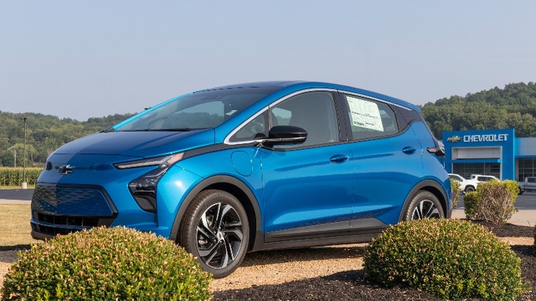 chevrolet bolt EV on display