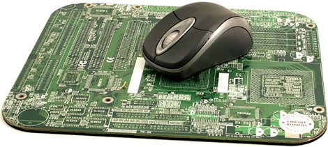 Circuit board mouse pad