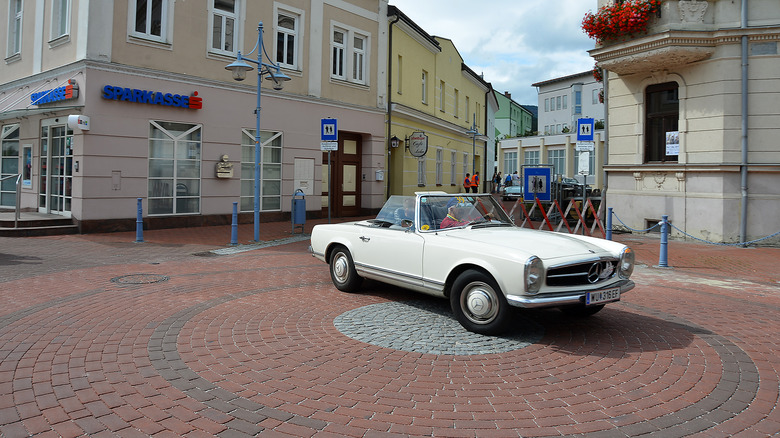 1965 mercedes 230 sl white convertible