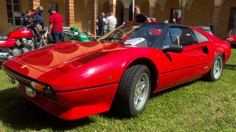 Ferrari 308 GTB on lawn at car show