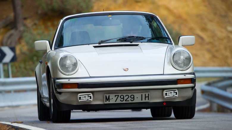 1975 Porsche 911 (930) Turbo driving on road