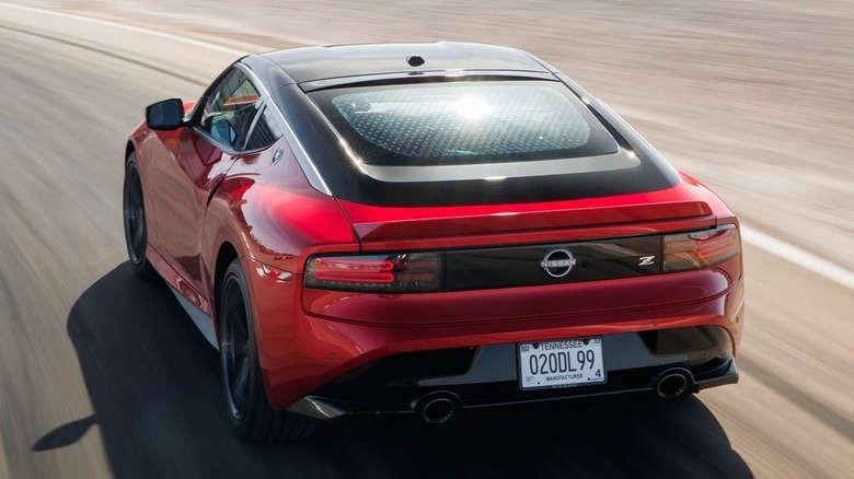 Nissan Z rear on track